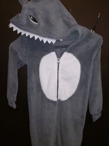 Kids Costumes to Hire - Shark Onesie - Child 4-5 yrs
